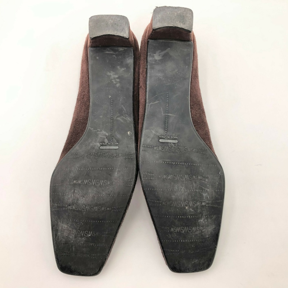 Stuart Weitzman Suede Horsebit Square Toe Pumps - image 8